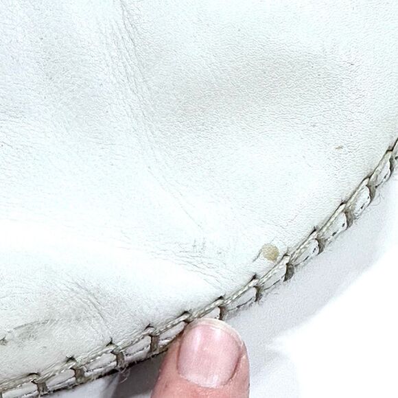 Eileen fisher white leather espardrille shoe 7.5 - Picture 7 of 8